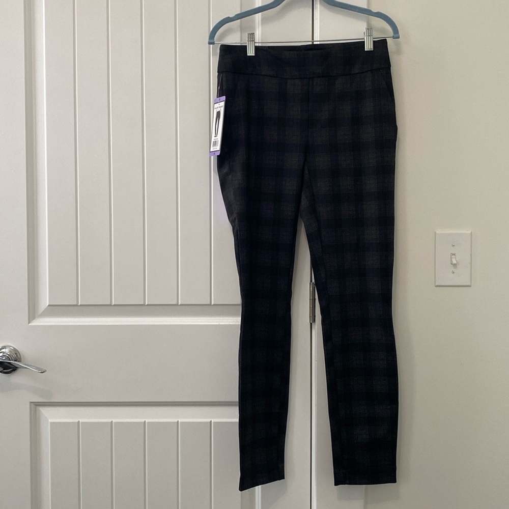 Black/Grey Plaid Work Pants - Picture 1 of 5